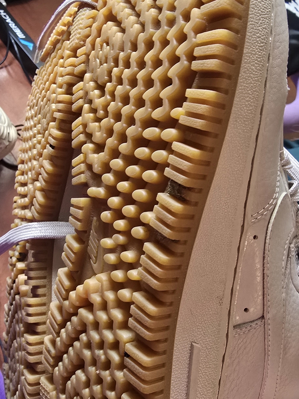 Nike Women's Sneakers in Tan with Gum Outsole